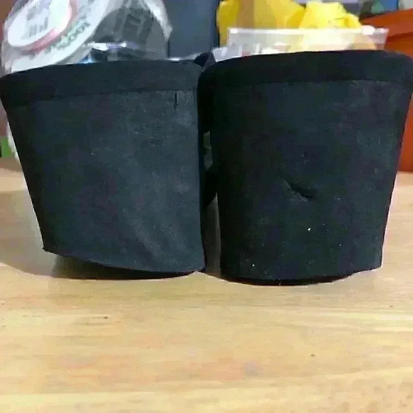 VTG Y2K PERSNAL ENTITY BLACK FOAM PLATFORM CHUNKY BLACK SANDALS BEST FIT W 7 - Picture 6 of 8